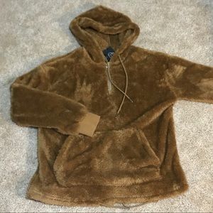 ❌SOLD❌ NWT Fuzzy Quarter Zip Sweater